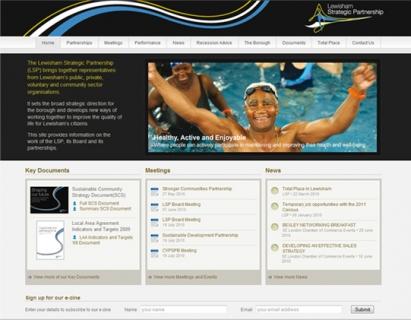 Lewisham Strategic Partnership Website Design